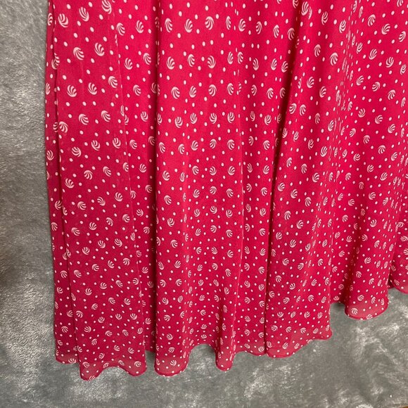 Vtg JG Hook Women Novelty Retro Rockabilly Pinup Flutter Chiffon Maxi Dress 4 - Picture 5 of 12